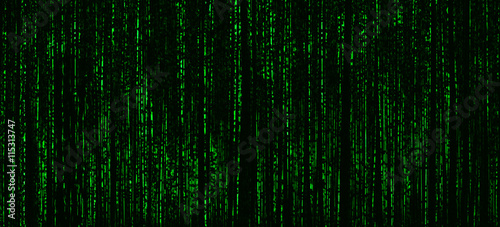 Horizontal vivid matrix neo cyberpunk hacker terminal abstractio