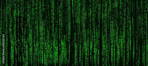 Horizontal vivid matrix neo cyberpunk hacker terminal abstractio photo