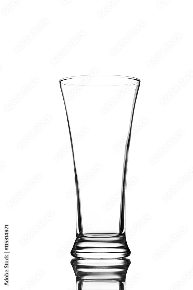 Glass empty on white background Glass empty on white background