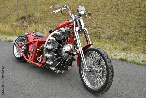 Motorrad mit Sternmotor