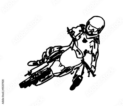 racer illustration motocross