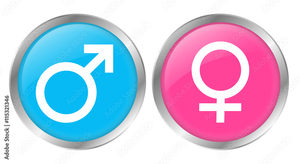Button männlich weiblich Zeichen Geschlecht Button männlich weiblich Zeichen Geschlecht