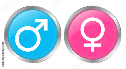 Button männlich weiblich Zeichen Geschlecht