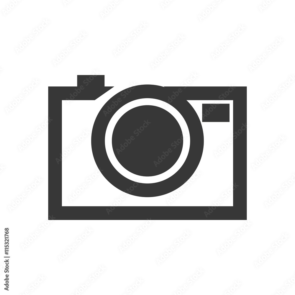 Gadget concept represented by silhouette of camera icon. Isolated and flat illustration Gadget concept represented by silhouette of camera icon. Isolated and flat illustration