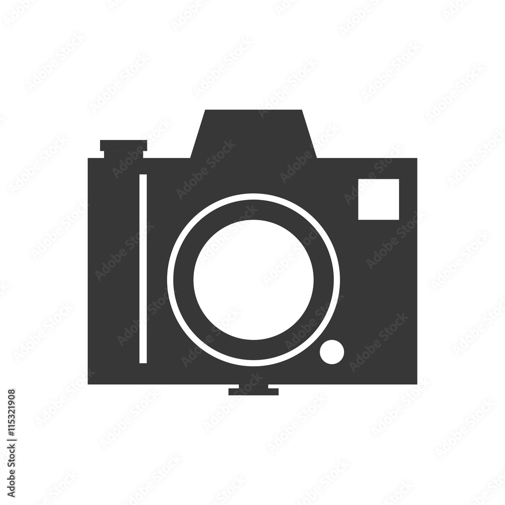 Gadget concept represented by silhouette of camera icon. Isolated and flat illustration Gadget concept represented by silhouette of camera icon. Isolated and flat illustration
