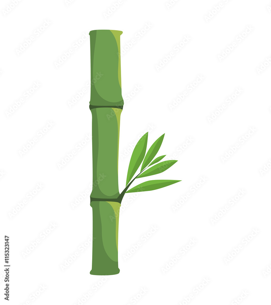 Nature and plant concept represented by bamboo plant icon. Isolated and flat illustration Nature and plant concept represented by bamboo plant icon. Isolated and flat illustration