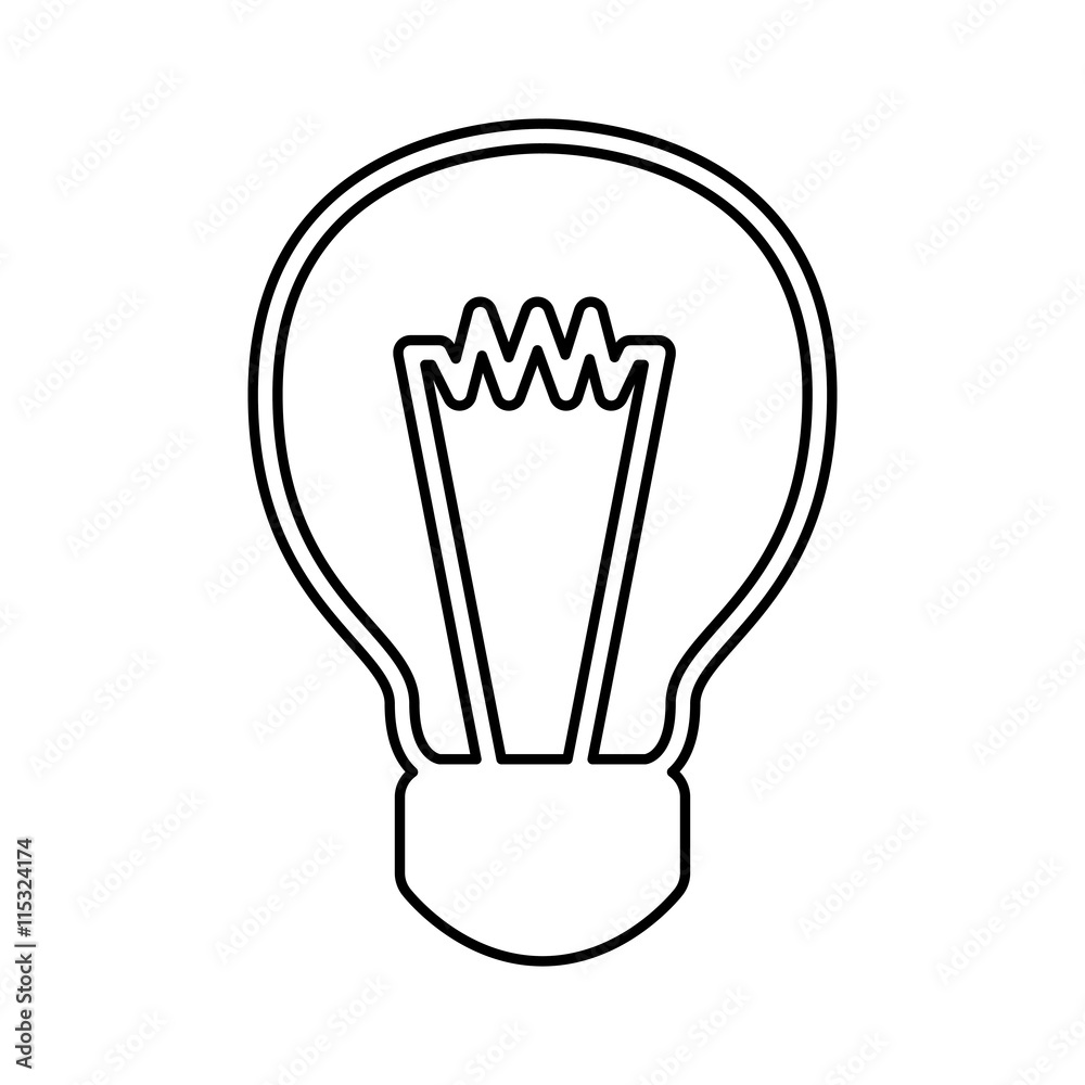 Energy concept represented by light bulb icon. Isolated and flat illustration Energy concept represented by light bulb icon. Isolated and flat illustration