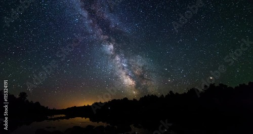 4K Timelapse Sequence of French River Provincial Park, Canada - The Milky Way photo