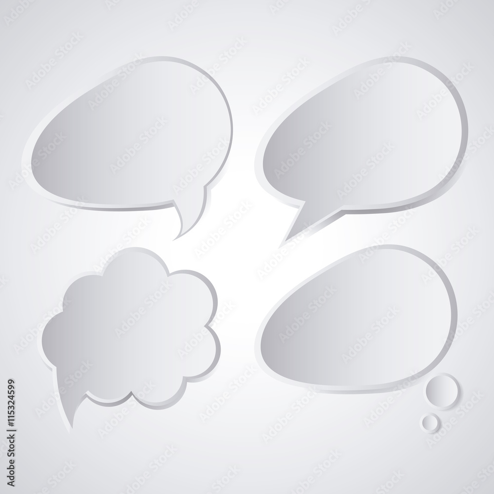 Icon set of bubbles. Communication. Vector graphic Icon set of bubbles. Communication. Vector graphic