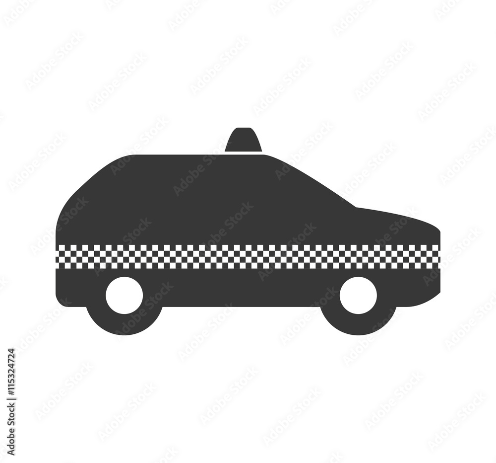 Public service concept represented by taxi car icon. Isolated and flat illustration 