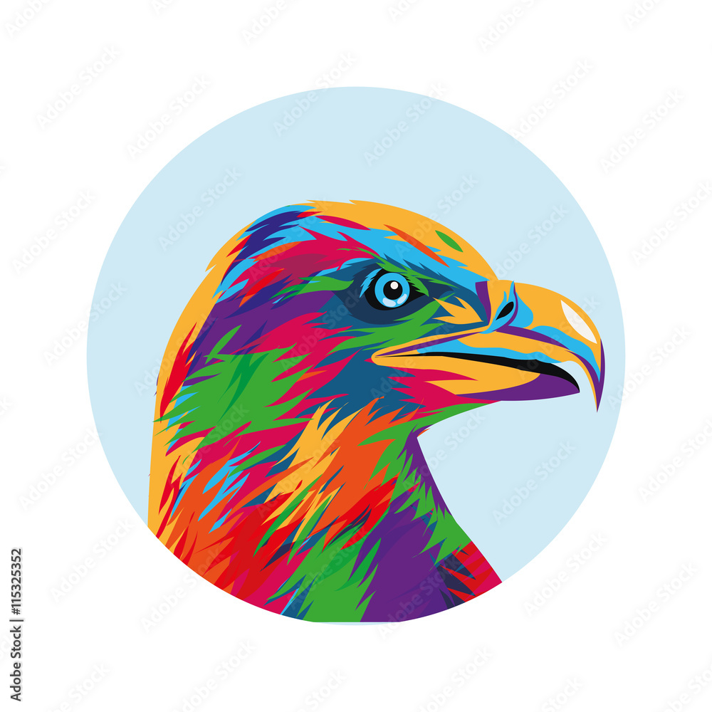 Fototapeta premium Eagle icon. Animal and art design. Vector graphic