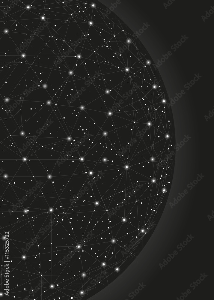 Black constellations background for business Black constellations background for business