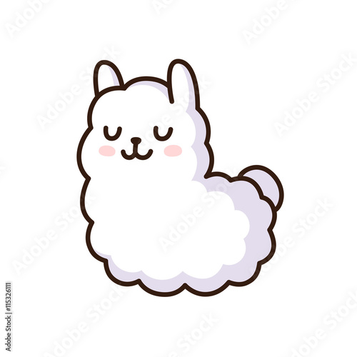 Cute llama illustration
