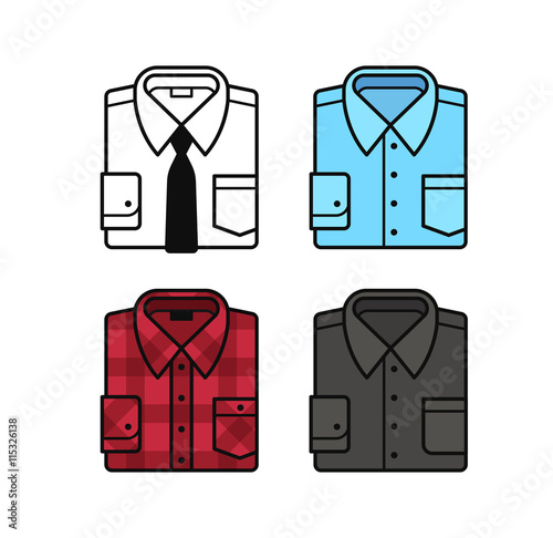 Shirt icon set