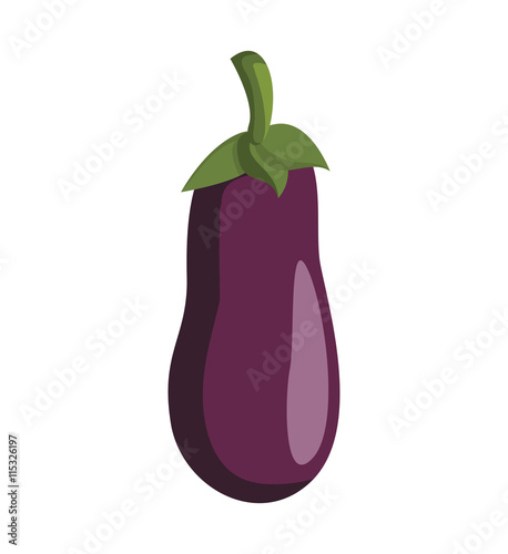 Organic and Healthy food concept represented by Eggplant icon. Isolated and flat illustration  © djvstock