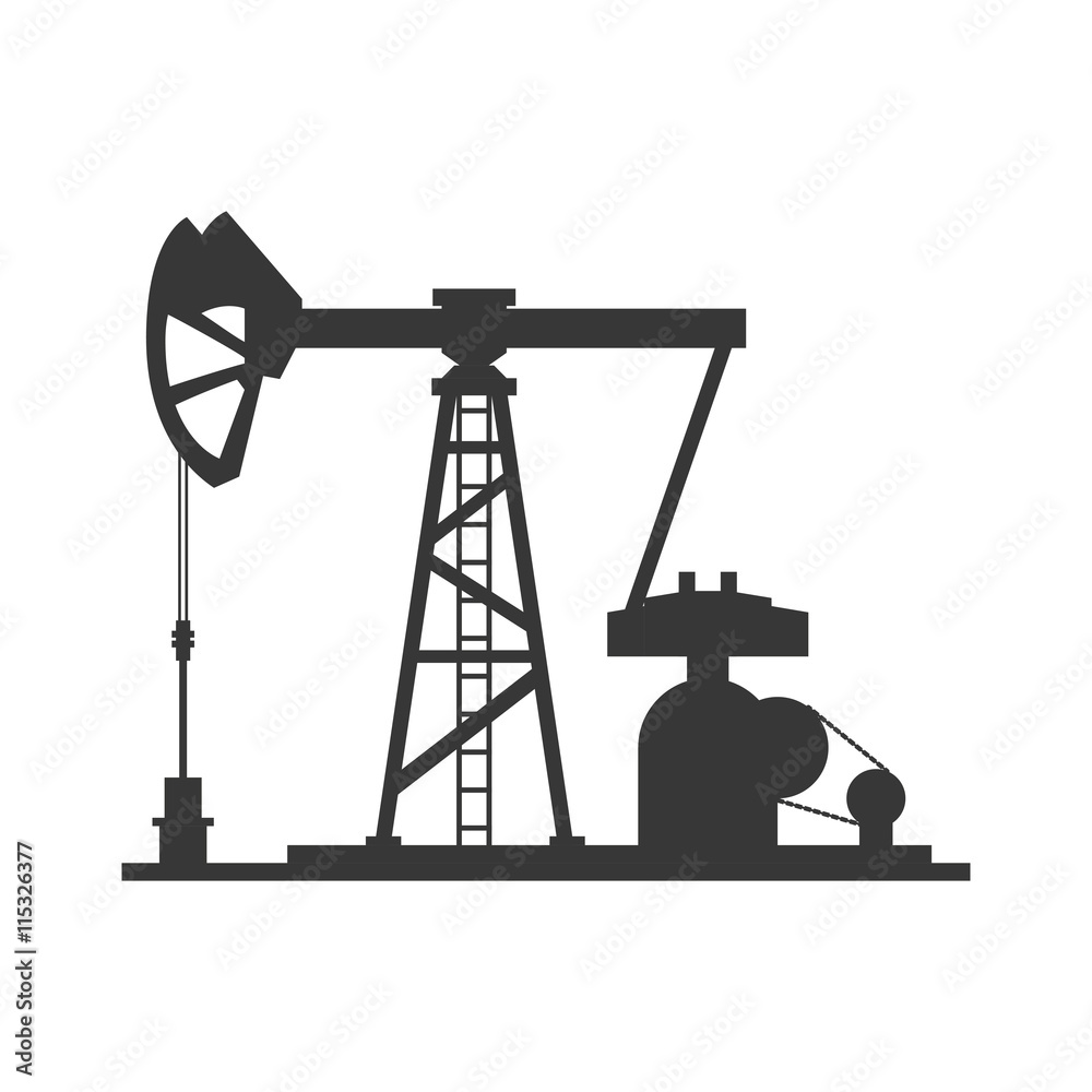 Oil industry concept represented by Oil pump icon. Isolated and flat illustration Oil industry concept represented by Oil pump icon. Isolated and flat illustration