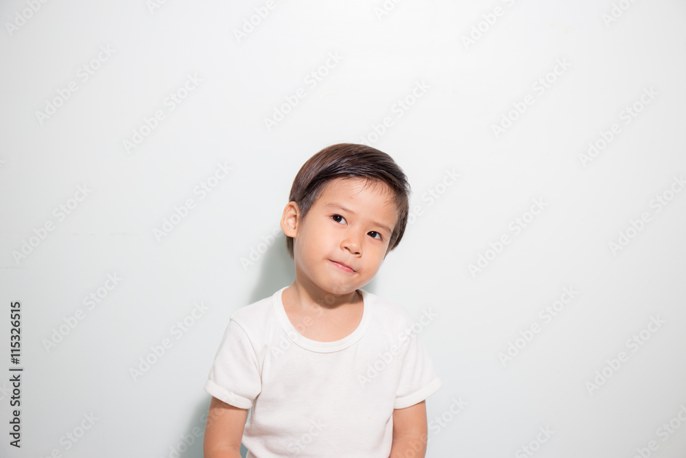3 years old cute Asian boy smile isolated on white background 3 years old cute Asian boy smile isolated on white background