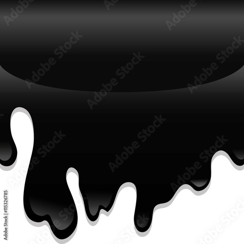 Oil industry concept represented by black splash icon. Isolated and flat illustration 