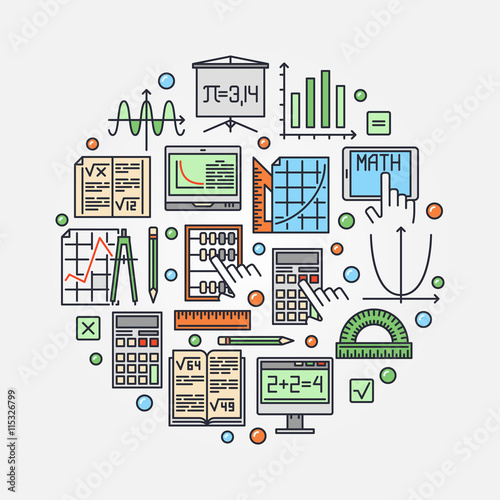 Math round illustration