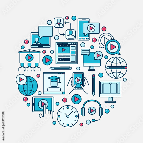 Webinar colorful illustration