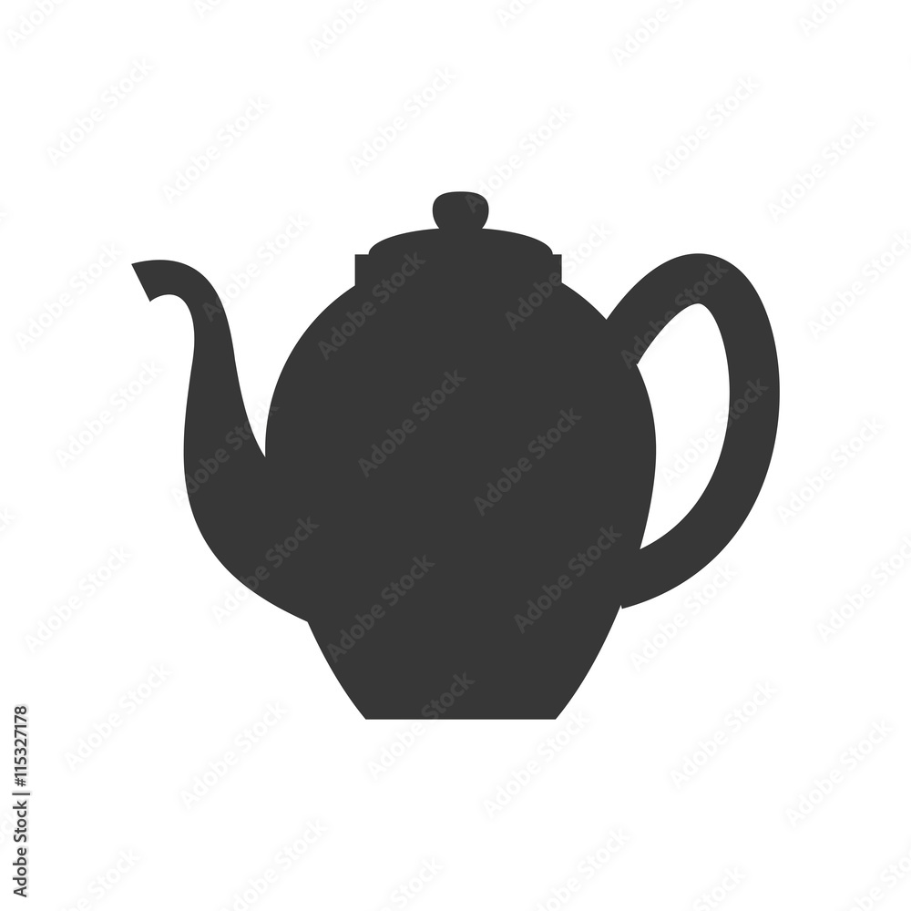 Tea concept represented by tea kettle icon. Isolated and flat illustration 