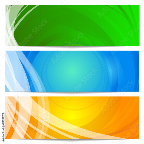 Set of colorful banners illustration.
