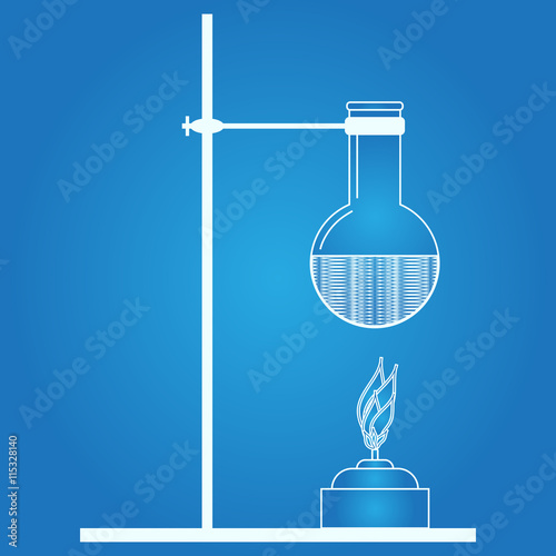 Laboratory testing. Beaker icon. Abstract medical  image. Vector illustration. 
