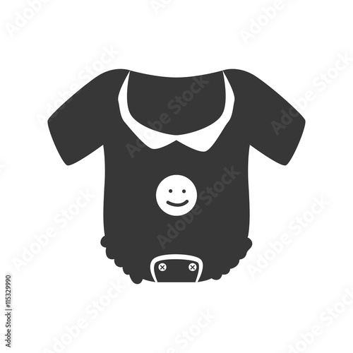 Baby concept represented by cloth icon. Isolated and flat illustration 