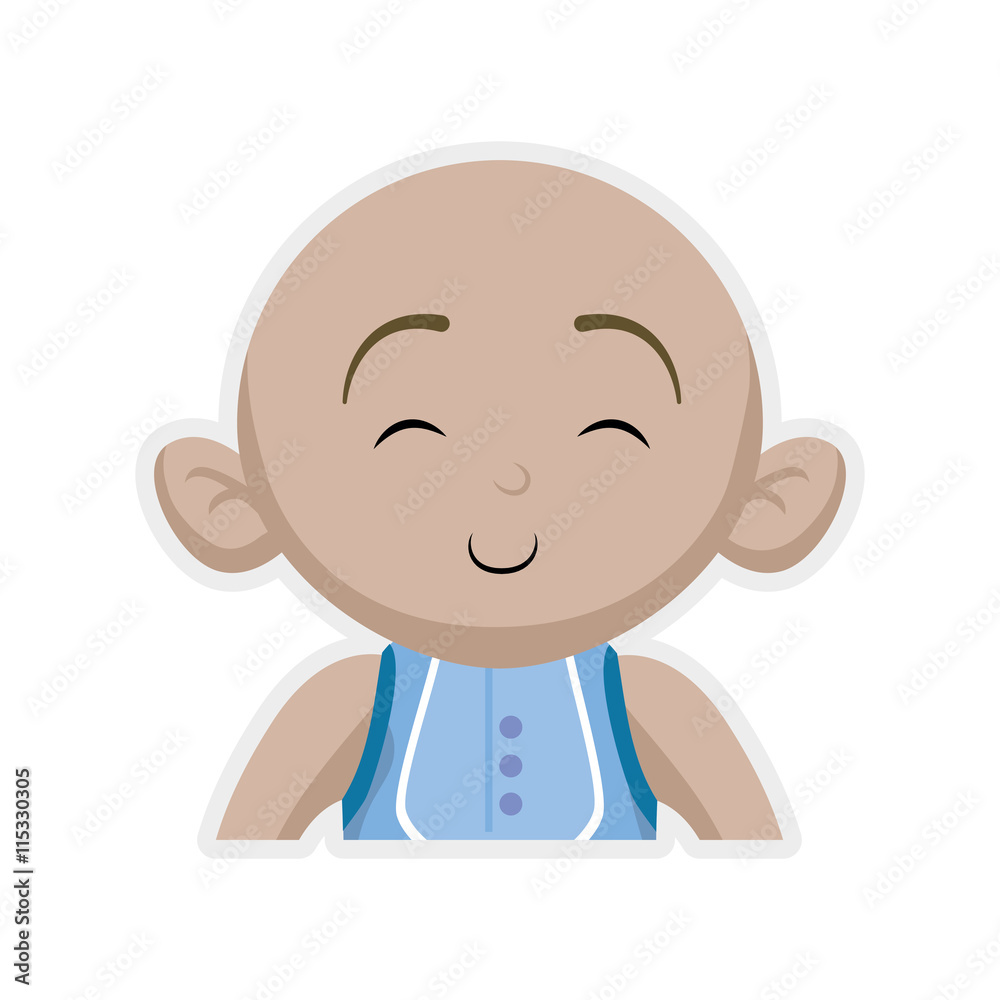 Fototapeta premium Baby concept represented by boy cartoon icon. Isolated and flat illustration 