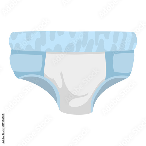 Baby concept represented by diaper icon. Isolated and flat illustration 