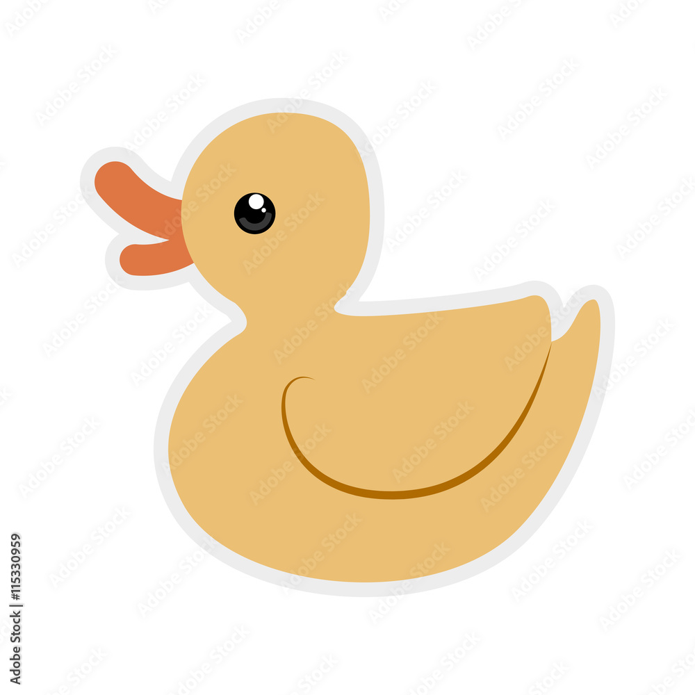 Animal concept represented by cartoon duck icon. Isolated and flat illustration Animal concept represented by cartoon duck icon. Isolated and flat illustration