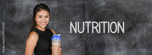 Woman With Protein Shake