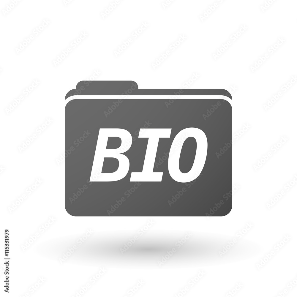 Isolated folder icon with the text BIO Isolated folder icon with the text BIO