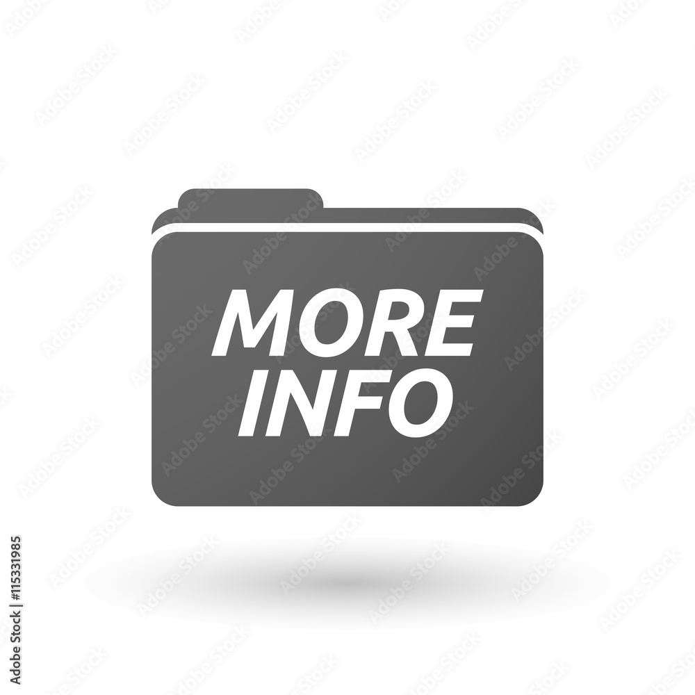 Isolated folder icon with the text MORE INFO Isolated folder icon with the text MORE INFO