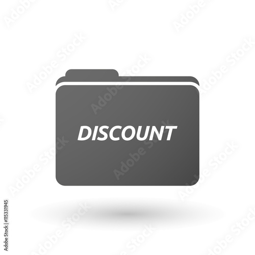 Isolated folder icon with the text DISCOUNT