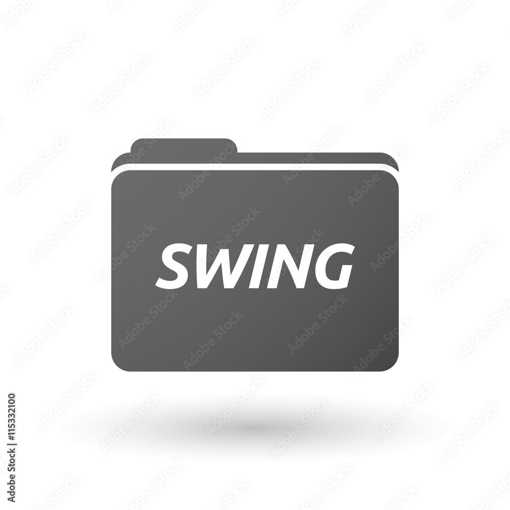 Isolated folder icon with the text SWING Isolated folder icon with the text SWING