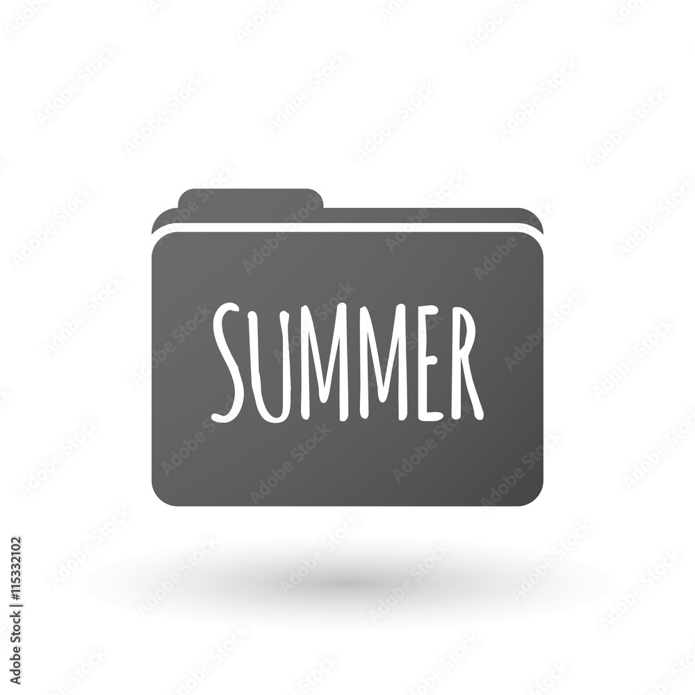 Isolated folder icon with the text SUMMER Isolated folder icon with the text SUMMER