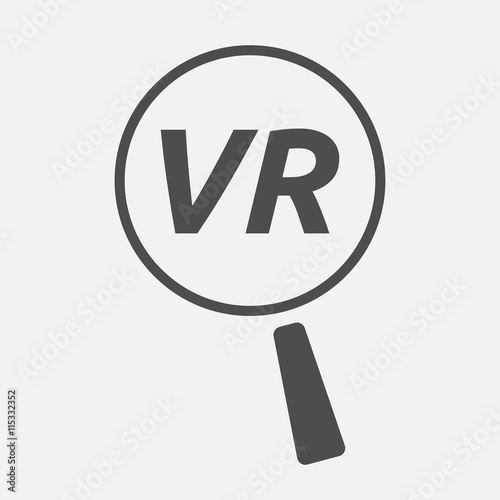 Isolated magnifying glass icon focusing    the virtual reality a