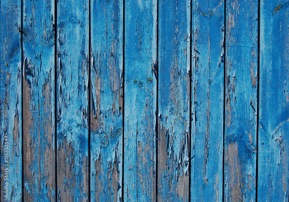 blue shabby wooden planks