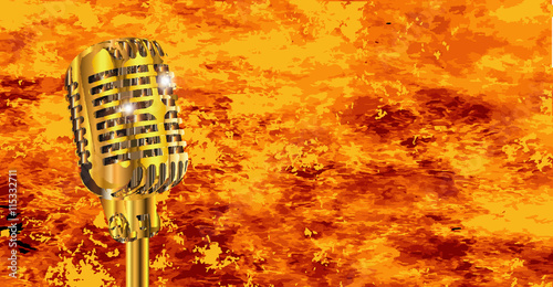 Karaoke Microphone On Fire