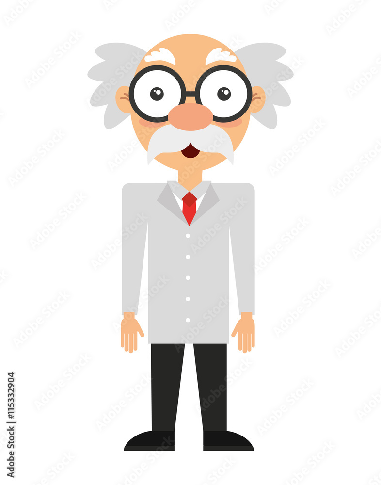scientific character isolated icon design scientific character isolated icon design