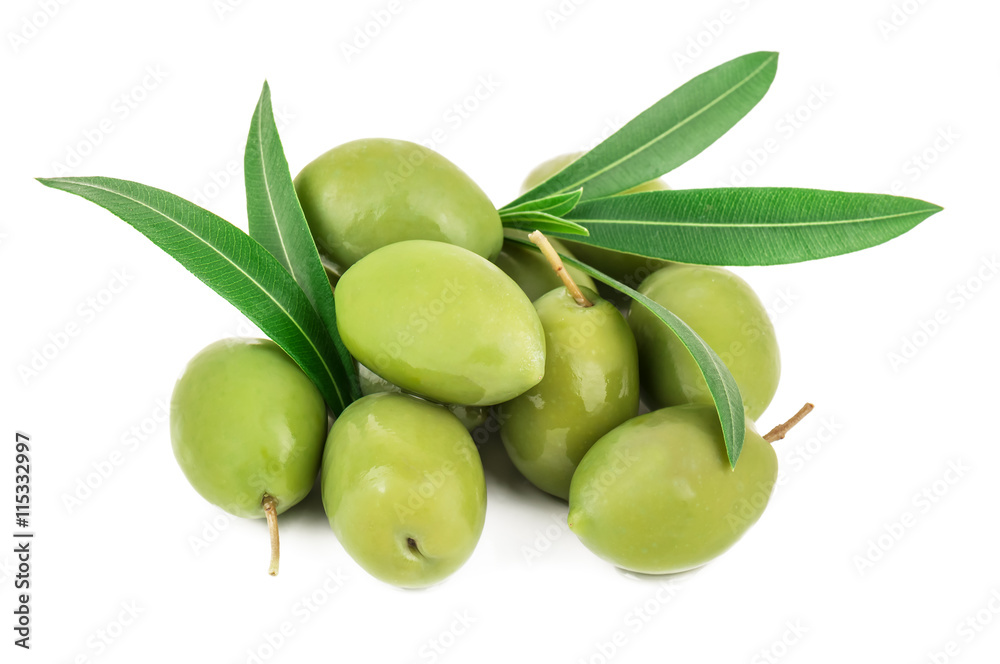 heap of green olives