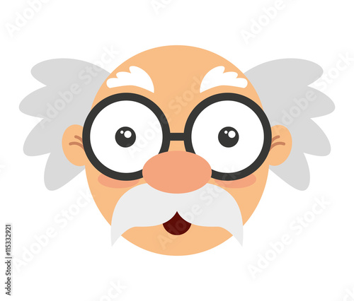 scientific character isolated icon design