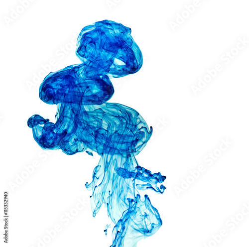 ink in water on a white background