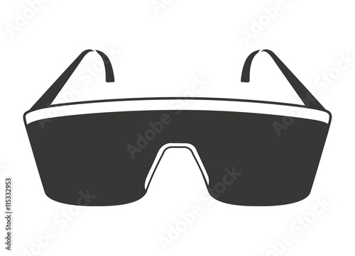 laboratory goggles isolated icon design