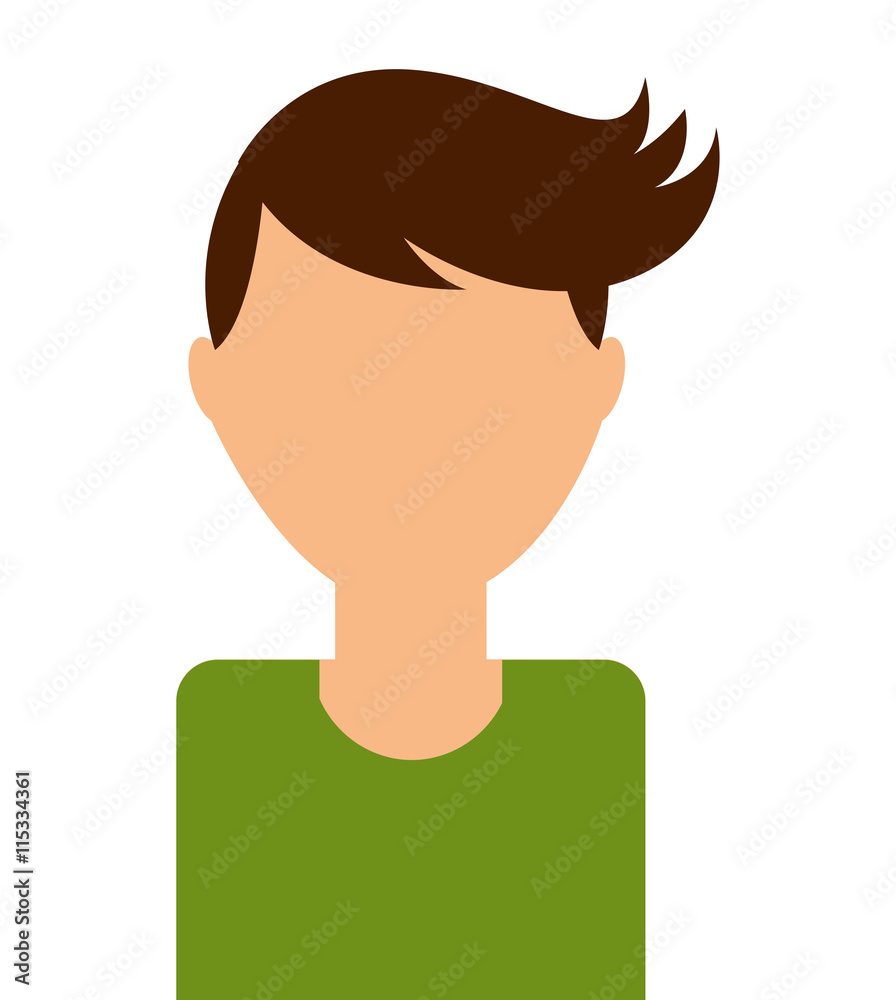 young man isolated icon design Stock-Vektorgrafik | Adobe Stock