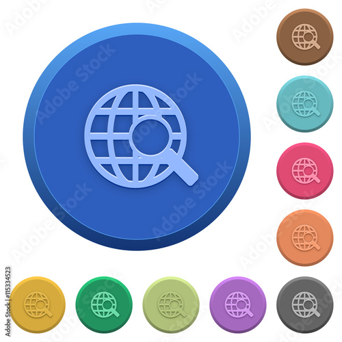 Embossed web search buttons