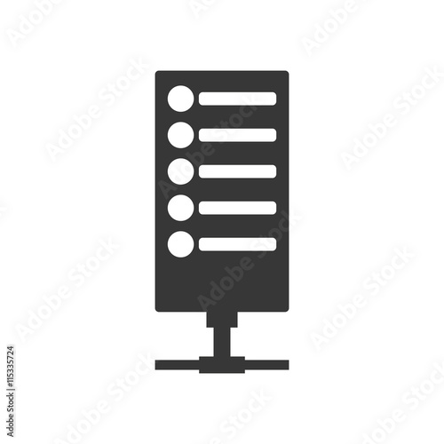 Security and protection concept represented by web hosting icon. Isolated and flat illustration 