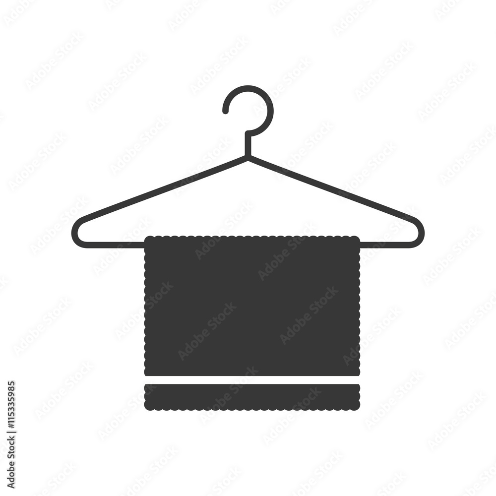 Bath concept represented by towel icon. Isolated and flat illustration 