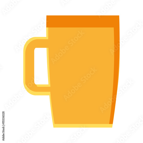 glass with ear icon , isolated vector illustration